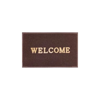 Придверный пористый коврик ComeForte Welcome 50х80 см коричневый WM-08