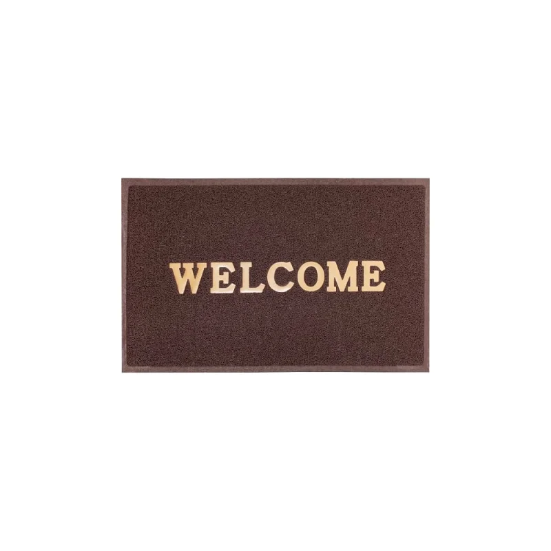 Придверный пористый коврик ComeForte Welcome 50х80 см коричневый WM-08