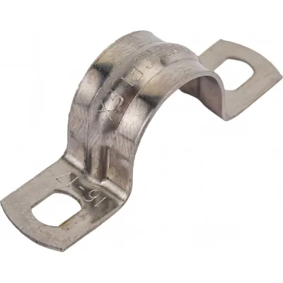 Металлическая двухлапковая скоба FORTISFLEX СМД INOX 16-17 мм 80134