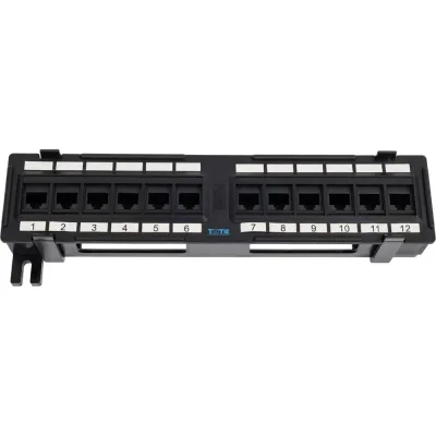 Настенная патч-панель 12 портов RJ-45, категория 5e, UTP, горизонтальная, TWT-PP12UTP-H