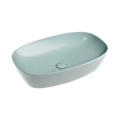 Умывальник-чаша накладная Ceramicanova Element овальная, цвет зеленый матовый, 600х380х138 мм CN6049MLG
