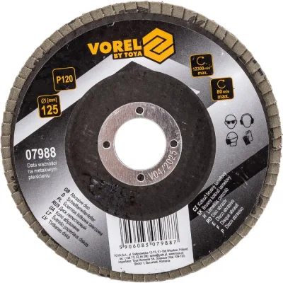 Диск лепестковый (125х22 мм; Р120) VOREL 07988