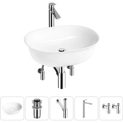 Набор Wellsee 5 в 1 Brillant iCon накладная раковина 50x40 см 20214627R