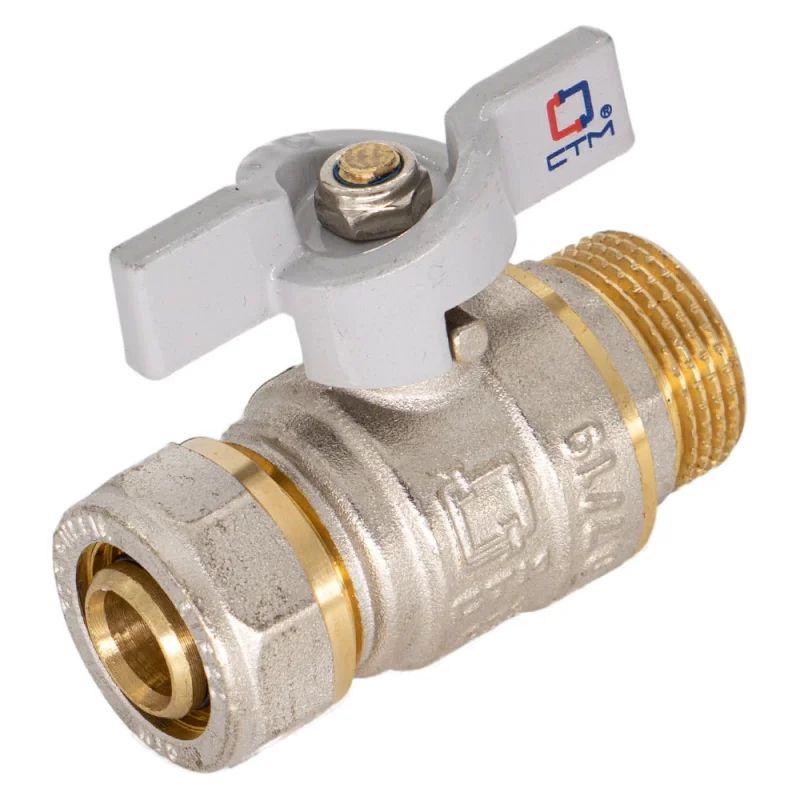 Шаровой кран для воды СТМ СТАНДАРТ 20х3/4", ц/ш, бабочка CWPM3420