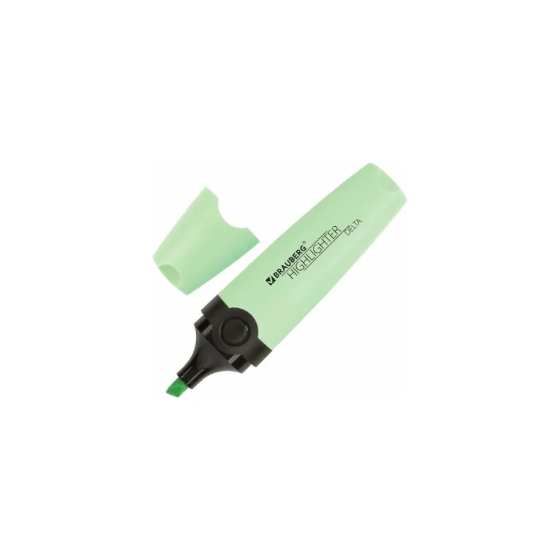 Текстовыделитель 12 шт в упаковке BRAUBERG "DELTA PASTEL" МЯТА линия 1-5 мм 151730
