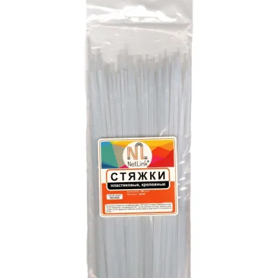 Хомут Netlink nylon 4x200 мм 100 шт белый 00000000079