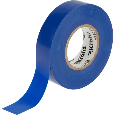 Профессиональная изолента ПВХ KRANZ 0,18х19 мм, 20 м, синяя KR-09-2805
