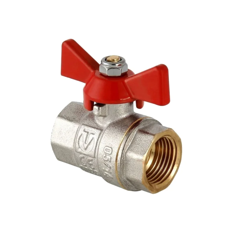 Шаровой кран Valtec Base рукоятка бабочка 3/4" внутренняя-внутренняя VT.217.N.05