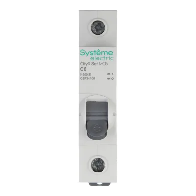 Автоматический выключатель модульный Systeme Electric City9 Set 1P 6А тип C 4,5 кА 230 В (C9F34106)