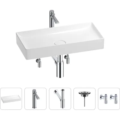 Раковина для ванной Wellsee Pure BY в наборе 5в1 201004431