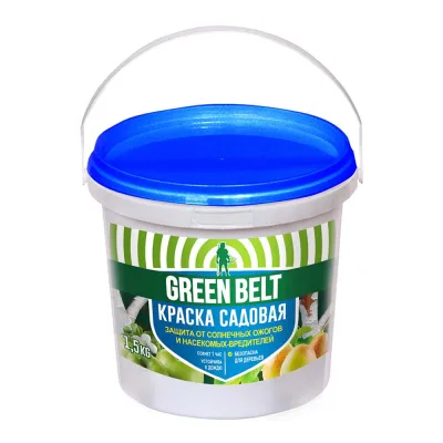 Средство для защиты деревьев от солнечных ожогов Green Belt краска садовая акриловая 1,5 л