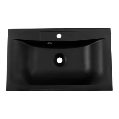 Раковина из искуственного мрамора Art&Max AM-LAV-750-MR-FP-Nero