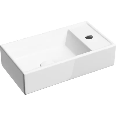 Умывальник подвесной прямоугольный Ceramicanova Element чаша слева, отверстие под смеситель справа, 407х217х100 мм CN6051L