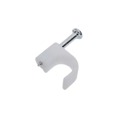 Скоба VKL electric 6 мм, круглая, пластиковая, уп. 50 шт. 9988739