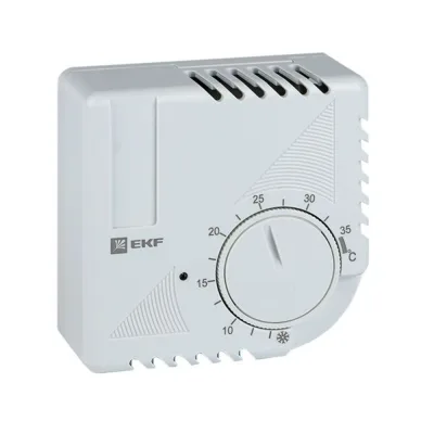 Термостат на DIN-рейку NO-NC EKF PROxima 75х20х75 мм 230 В IP20 16 A (thermo-no-nc-wall)