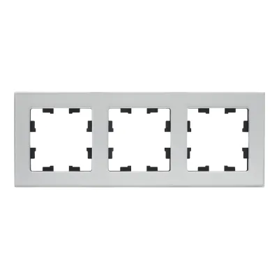 Рамка Systeme Electric AtlasDesign Nature трехместная алюминий (ATN320303)