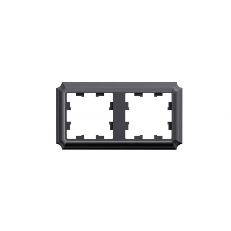 Рамка Systeme Electric AtlasDesign Antique двухместная сталь (ATN100902)