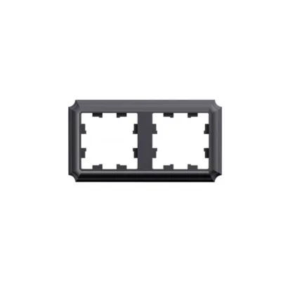 Рамка Systeme Electric AtlasDesign Antique двухместная сталь (ATN100902)
