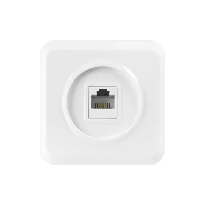Компьютерная розетка Smartbuy RJ45 1-местная белая Юпитер SBE-03w-S1-RJ