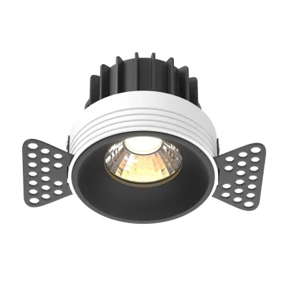 Светильник встраиваемый светодиодный черный 12 Вт 3000К IP20 Maytoni Round (DL058-12W3K-TRS-B)