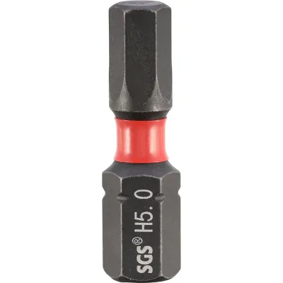 Бита SGS ударная шестигранная HEX 5.0, 25мм Impact S2 1шт 6325-H5.0-IB