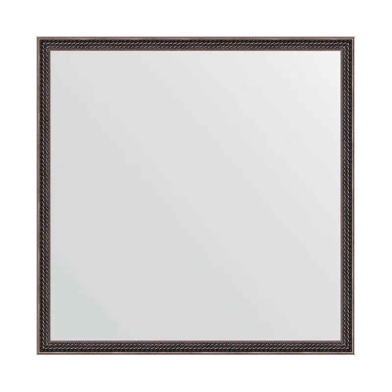 Зеркало EVOFORM в багетной раме - витой махагон 28 mm (68x68 cm) 0658