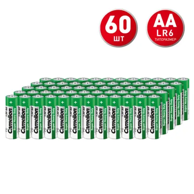 Батарейка Camelion АА пальчиковая R6 1,5 В (60 шт.) (R6P-SP4G)