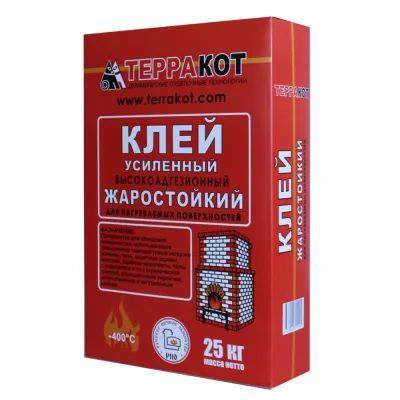 Клей для печей и каминов Терракот серый 25 кг