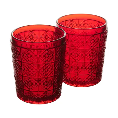 Набор стаканов GIPFEL VINSANTO 2 шт., 310 мл, стекло, красный 51528