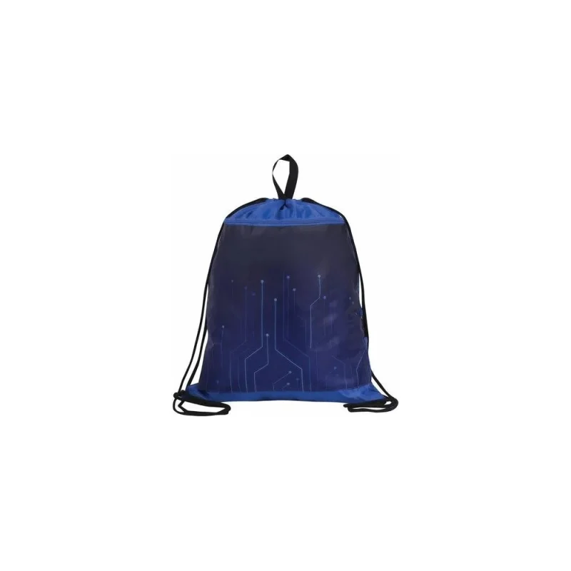 Большой мешок для обуви с ручкой BRAUBERG Electro карман на молнии, сетка, 51x41 см 271061
