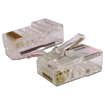 Коннектор RJ-45 TWT 8P8C UTP категория 6, универсальный, 100 шт. в упаковке PL45-8P8C-6