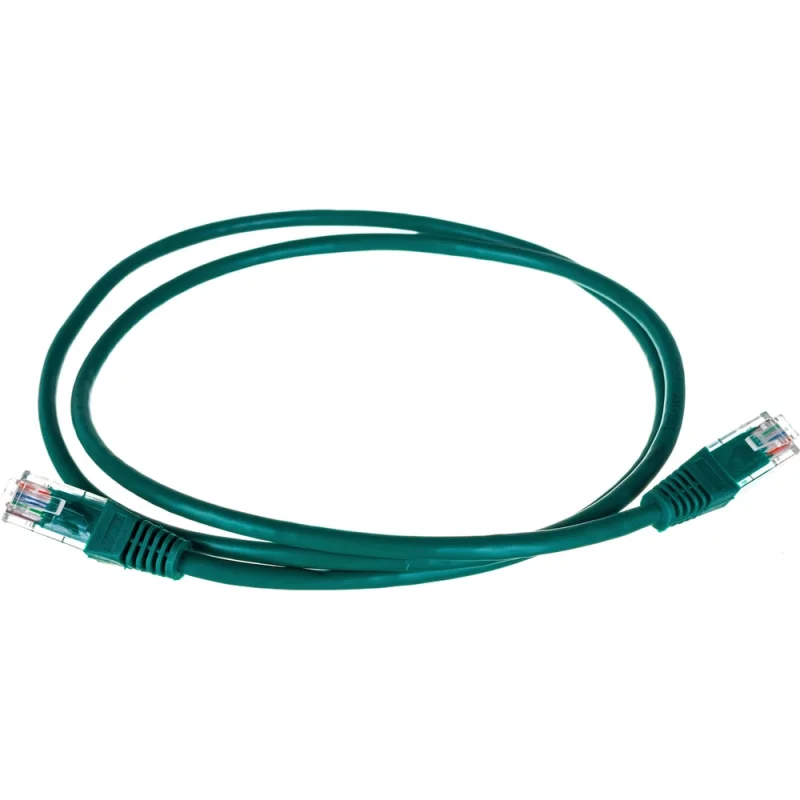 Патч-корд TWT RJ45-RJ45, 4 пары, UTP, категория 5е, 1 м, зеленый, 45-45-1.0-GN