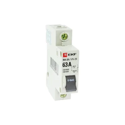 Выключатель нагрузки EKF 1P ВН-29 Basic 63А SL29-1-63-bas