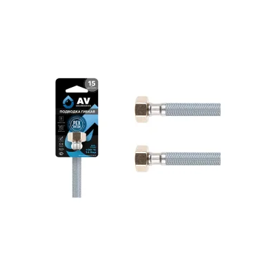 Гибкая подводка для воды AV Engineering nylon Lt гайка 1/2" - гайка 1/2" 150 см AVE208150
