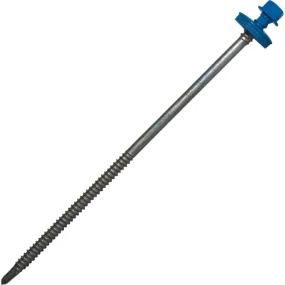 Саморез для сэндвич-панелей HARDWEX ТМ HWX5-P10-6.3/5.5x160 мм, св.№3, RUSPERT, RAL 5015, 50 шт. 5190002407381
