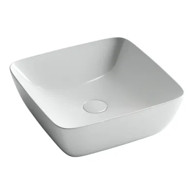 Накладной умывальник чаша Ceramicanova FORM квадратная, 420х420х145 мм CN2002