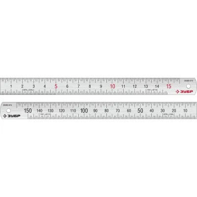 Про-15 Усиленная нержавеющая линейка 0,15 м ЗУБР 34280-015
