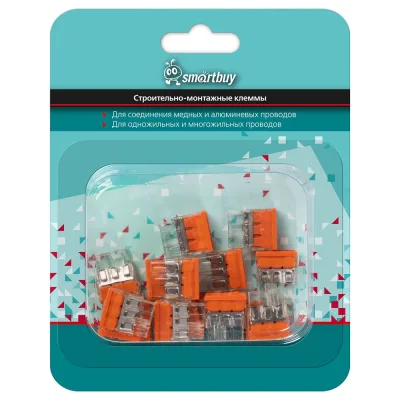 Строительно-монтажная клемма Smartbuy 5 отверстий, розничная упаковка SBE-pwco-5-rp/12