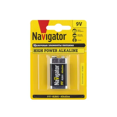 Батарейка Navigator крона 6LR61/6F22 9 В (1 шт.)