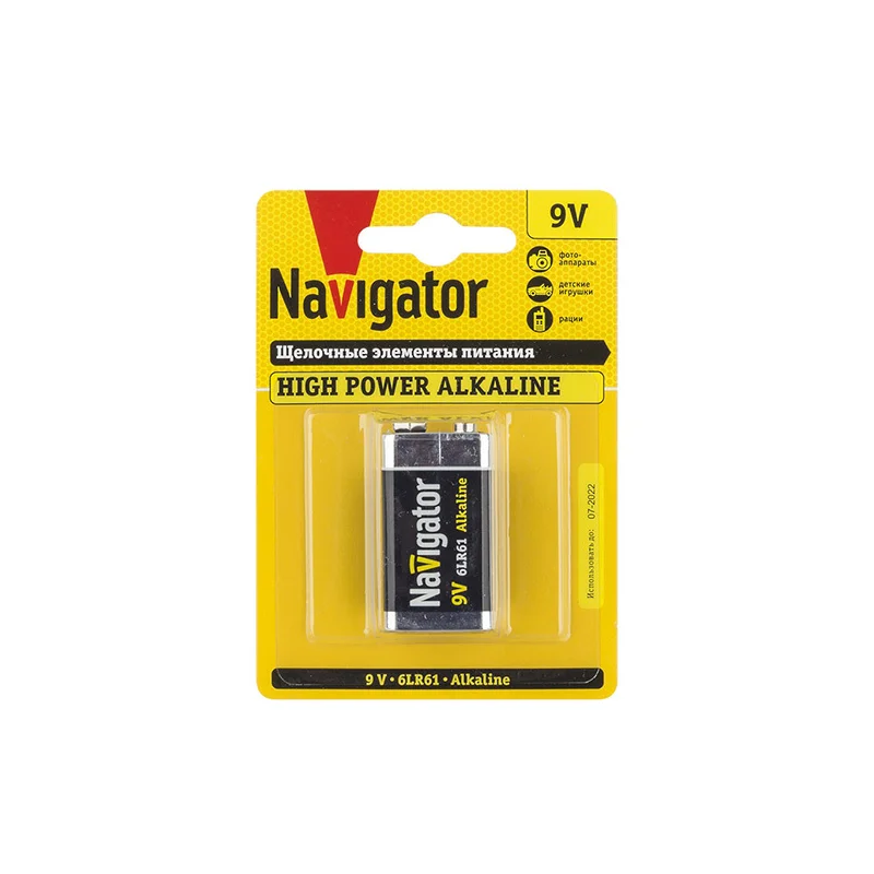 Батарейка Navigator крона 6LR61/6F22 9 В (1 шт.)