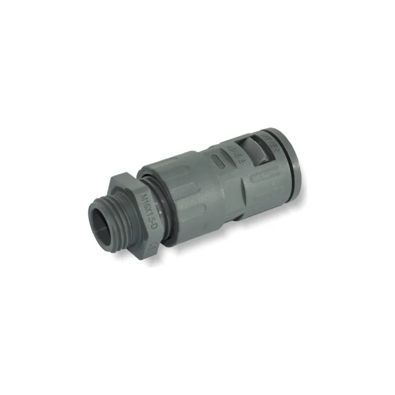 Муфта для гофрированных труб Weyer WQGZ-M16G/AD15.8 - коннектор прямой, нар. M16x1.5 WE0500300