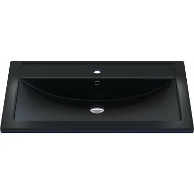 Кварцевая раковина для ванной uperwood Foster Quartz 90 см, черная матовая, космос 291030043