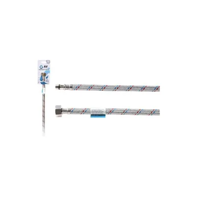 Гибкая подводка для воды AV Engineering штуцер М10 короткий - гайка 1/2", 150 см AVE203150