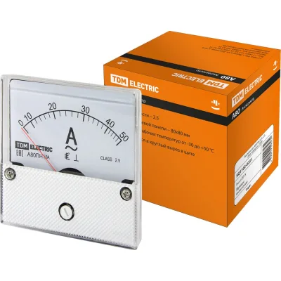 Амперметр TDM ELECTRIC А80ПН 50А-2,5, без поверки SQ1102-0231