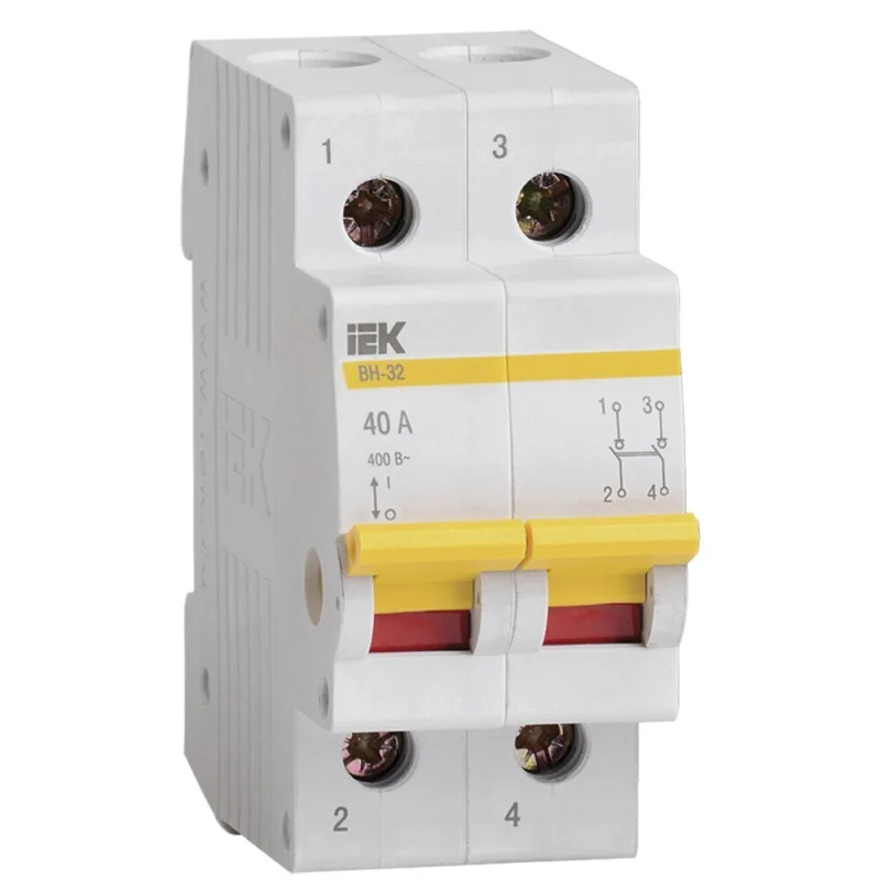 ΠΡΠΊΠ»ΡΡΠ°ΡΠ΅Π»Ρ Π½Π°Π³ΡΡΠ·ΠΊΠΈ IEK Karat ΠΠ-32 2P 40Π 400 Π Π½Π° DIN-ΡΠ΅ΠΉΠΊΡ (MNV10-2-040)