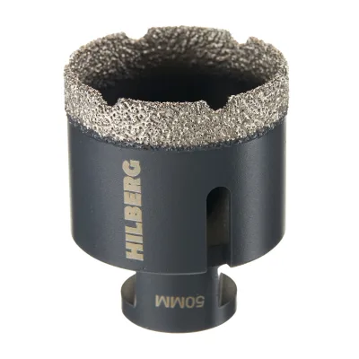 Коронка алмазная Hilberg Super Hard по керамограниту d50 мм для УШМ (HH650)