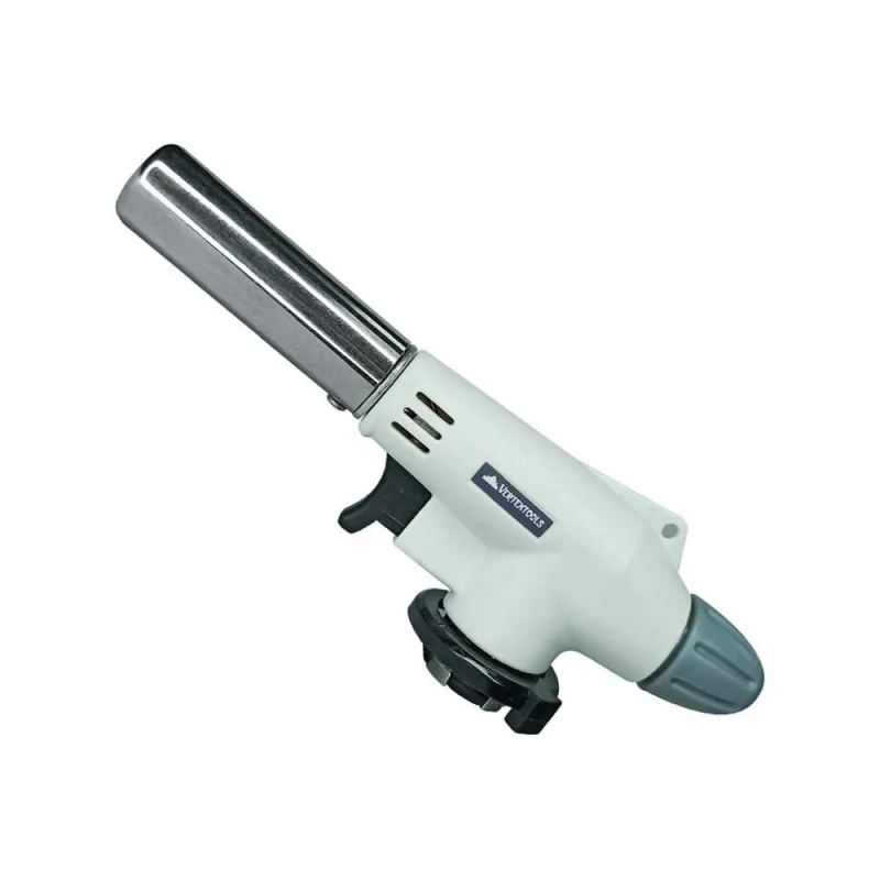 Газовая горелка vertextools "БЕЛАЯ КЕРАМИКА" с пьезорозжигом 0836