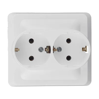 Розетка Systeme Electric Этюд встраиваемая белая (PC16-007B)