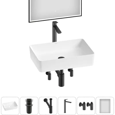Набор Wellsee 6 в 1 FreeDom 2.0 накладная раковина 50x34 см 20217892R