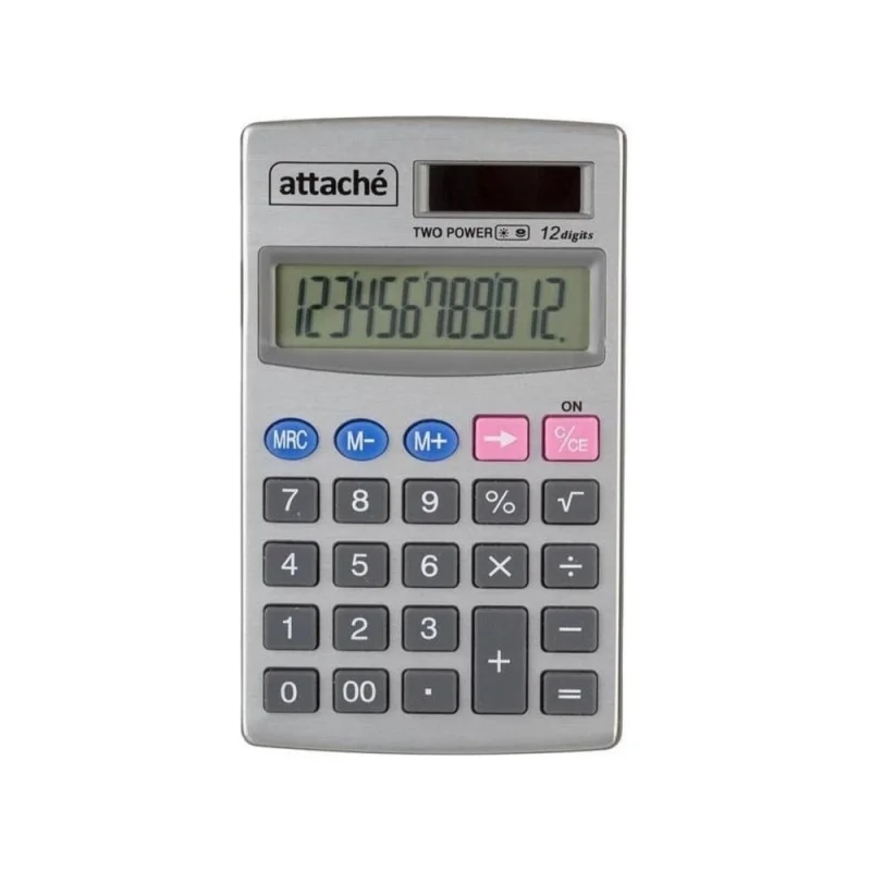 Карманный калькулятор Attache ATC-333-12P 12-ти разрядный серебристый 1277751